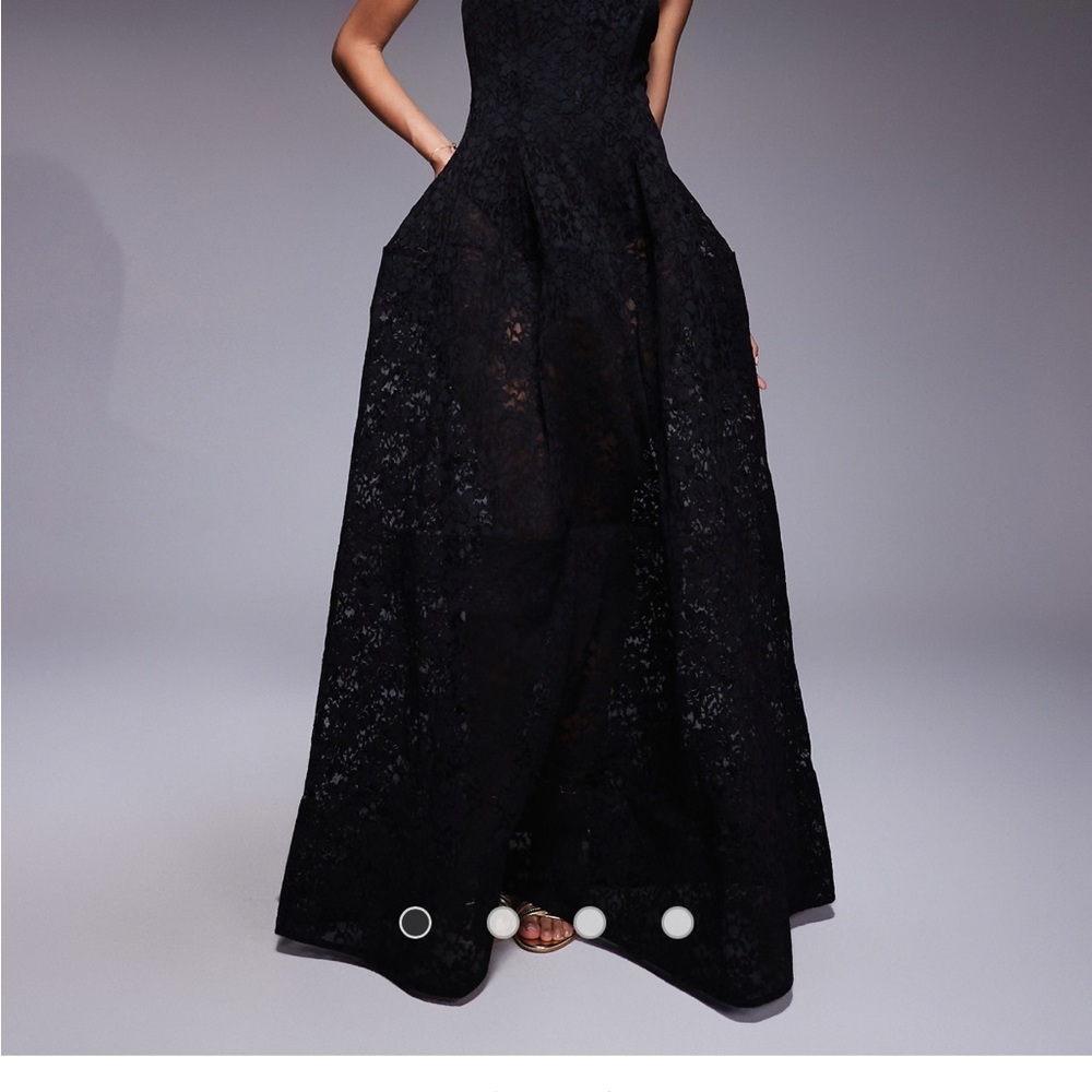 ASOS Black Lace Maxi Dress